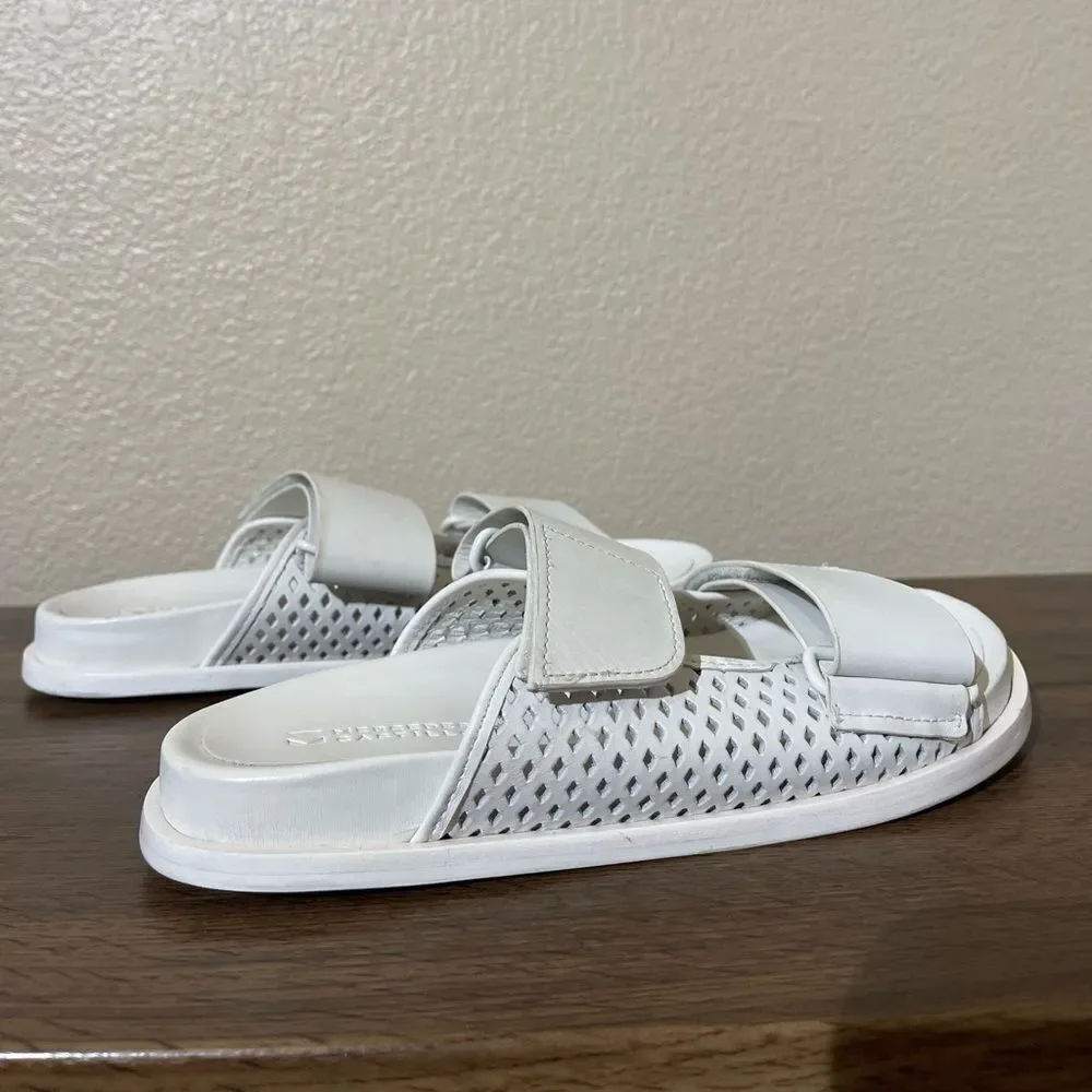 MERCEDES CASTILLO White Slide Sandals